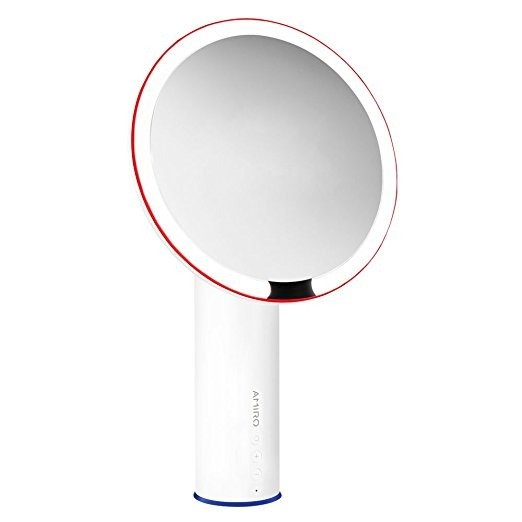 Lighted Makeup Mirror with Natural Daylight LED, Smart Motion Sensor, Adjustable Brightness, High Definition Color Rendering Index Cosmetic Mirror, White