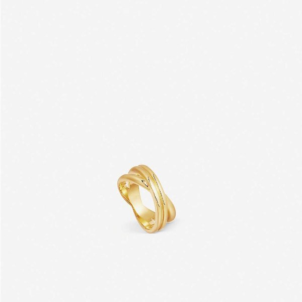 Infini 18ct gold-plated sterling silver ring