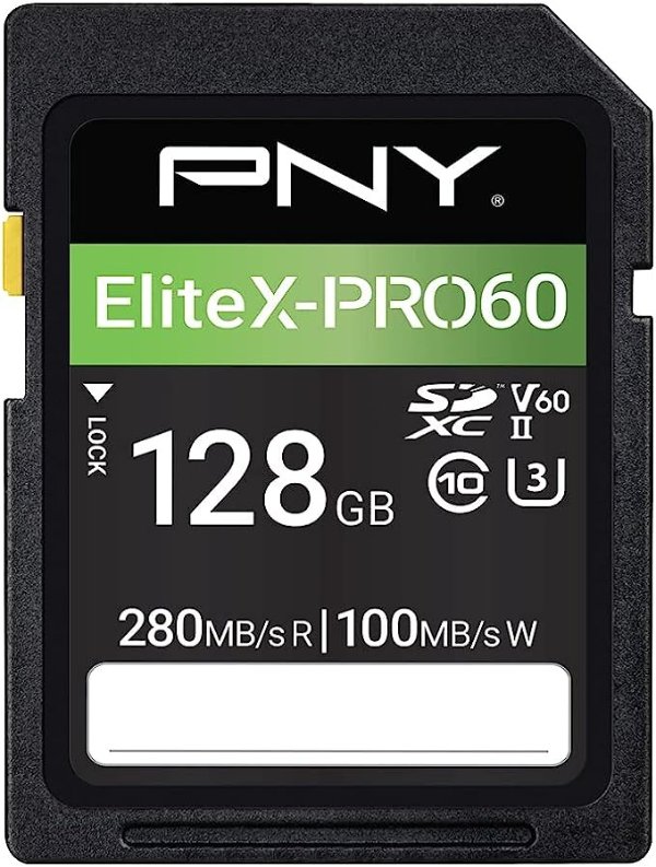 128GB EliteX-PRO60 UHS-II SDXC 280MB/s U3, V60