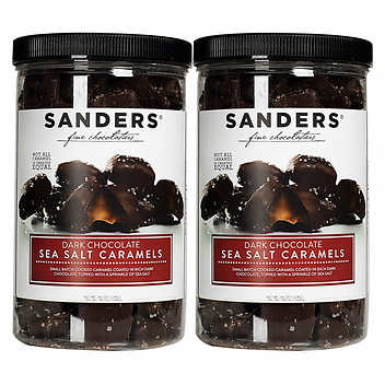 Sanders 海盐焦糖黑巧克力 36oz 2罐头