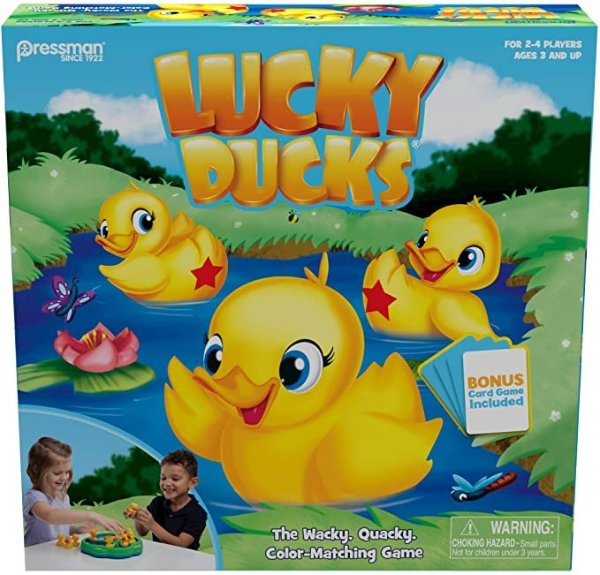 Lucky Ducks - The Memory and Matching Game That Moves - Includes A Fun Pop The Pig Make-A-Match Card Game