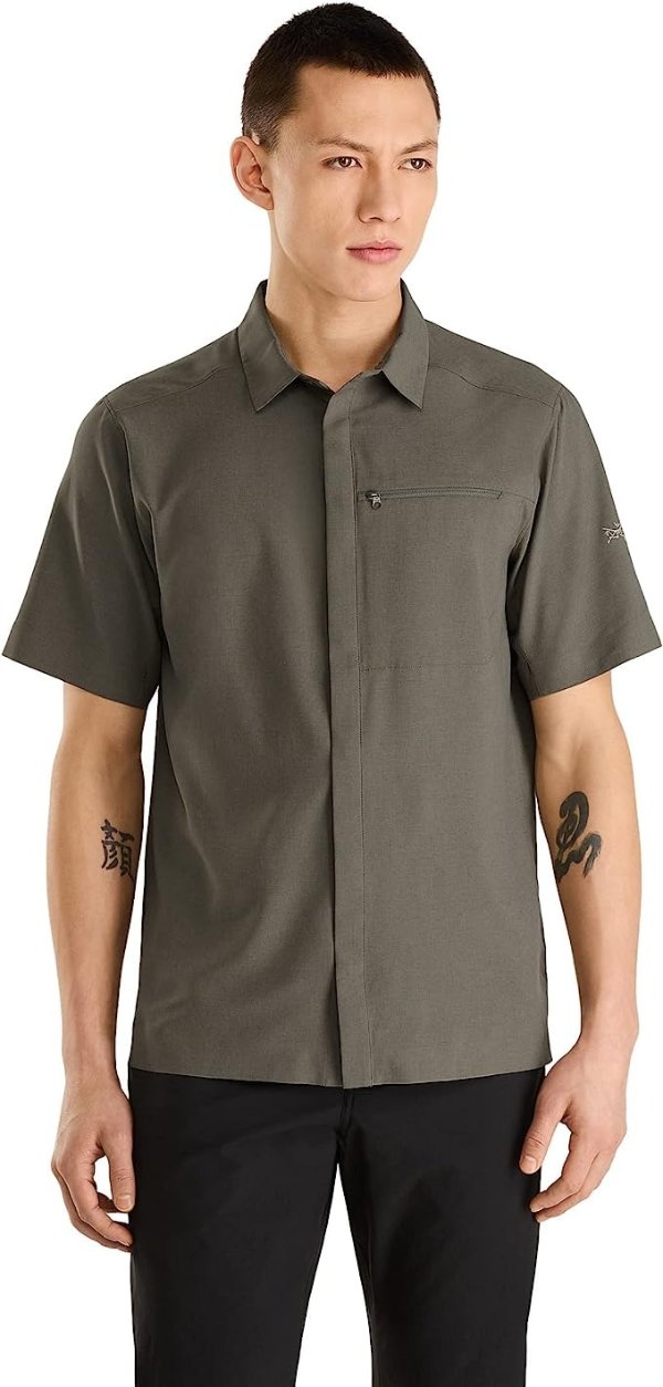 Skyline SS Shirt Melange Men's | Performance Snap-Front with Modern Style