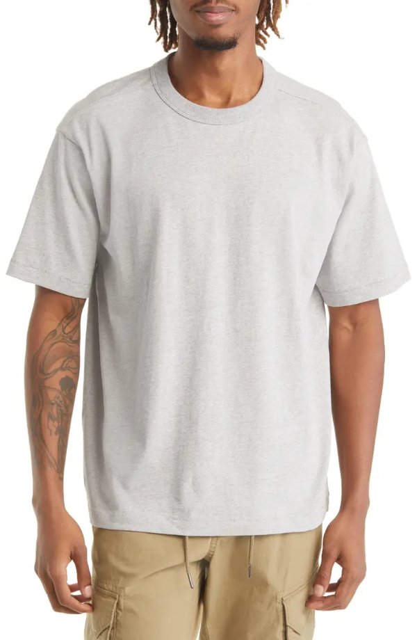 Solid Cotton Crewneck T-Shirt