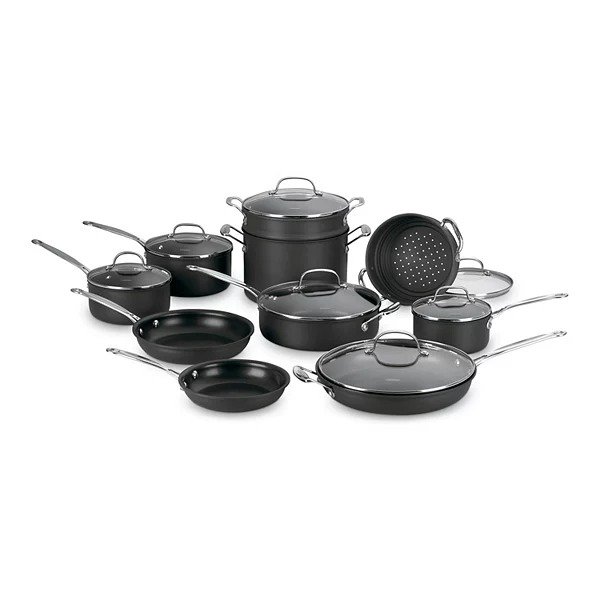® Chef's Classic™ 17-Pc. Nonstick Hard-Anodized Cookware Set
