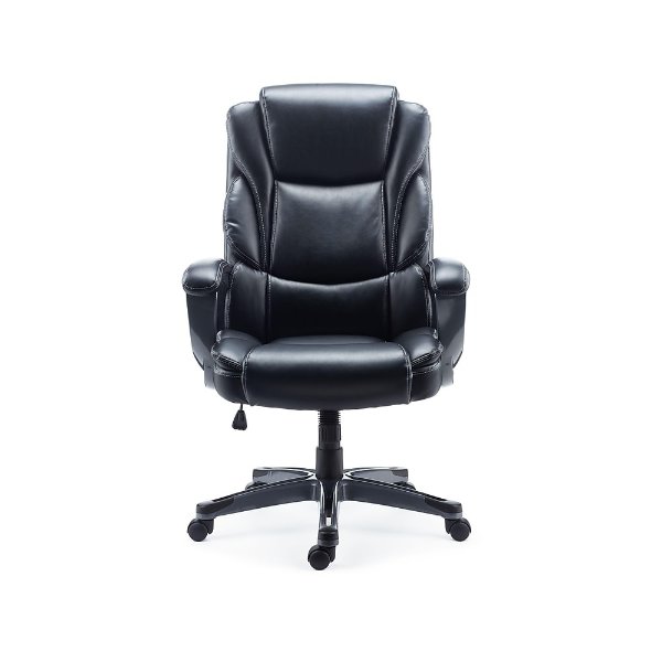 Mcallum Bonded Leather Manager Chair, Black (51473)