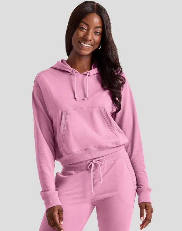 Women’s Cropped Hoodie, French Terry