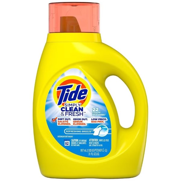 TideSimply Clean & Fresh Liquid Laundry Detergent Refreshing Breeze31.0fl oz