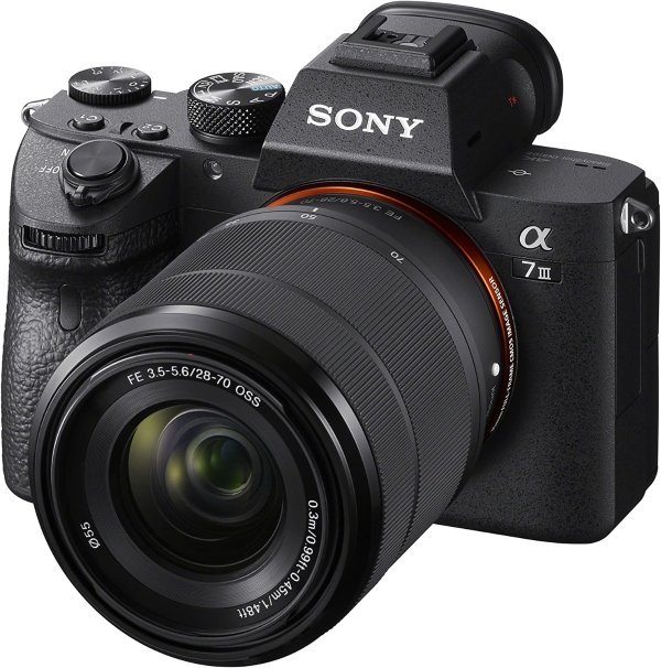 a7 III Full-frame Mirrorless Interchangeable-Lens Camera with 28-70mm Lens Optical with 3-Inch LCD, Black (ILCE7M3K/B)