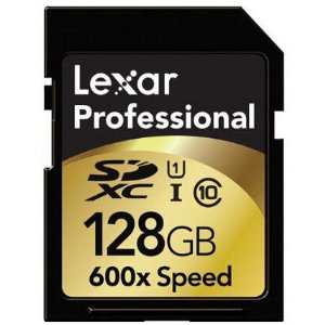 Lexar Professional 600x 128GB SDXC UHS-I Flash Memory Card LSD128CRBNA600