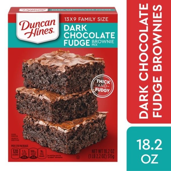 Duncan Hines 黑巧克力布朗尼蛋糕粉 18.2 Oz