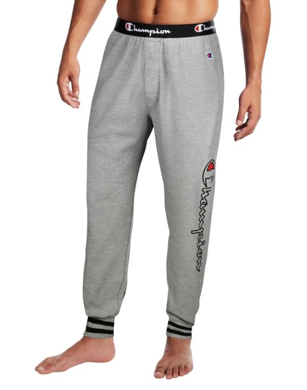C-Life Sleep Jogger Oxford Grey Pants, Script Logo, 29&#34;