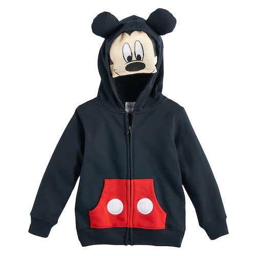 Mickey Mouse Toddler Boy Costume Mask Zip Hoodie