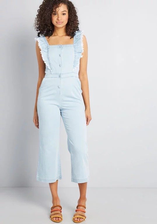 Wowing Whereabouts Chambray Jumpsuit