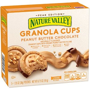 Nature Valley Peak Edition Granola Cups, Peanut Butter, 5 Pouches - 1.35 oz