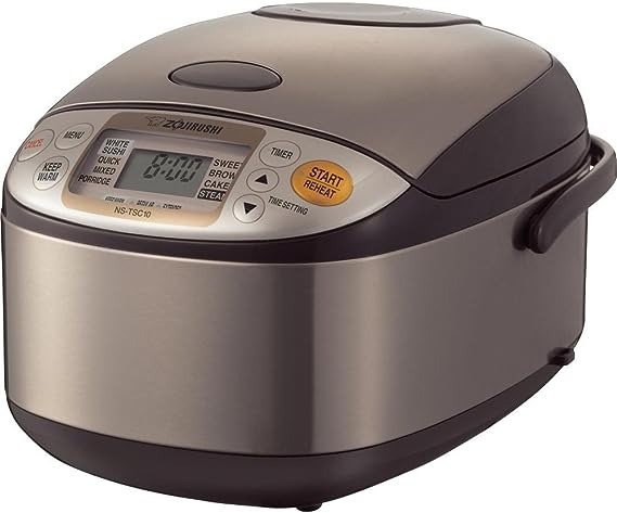 NS-TSC10 5-1/2-Cup (Uncooked) Micom Rice Cooker and Warmer, 1.0-Liter, Stainless Brown