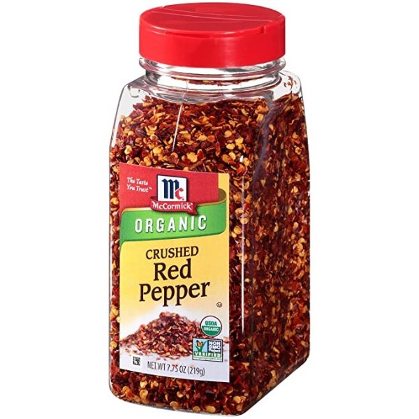 Crushed Red Pepper (Organic, Non-GMO, Kosher), 7.75 oz