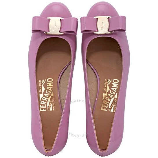 马卡龙紫蝴蝶结鞋