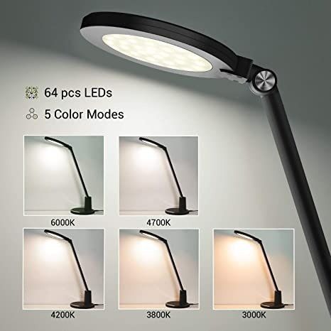 LED 护眼台灯，10种亮度5种颜色可选