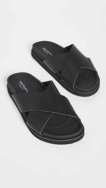 Luma Leather Cross Sandals