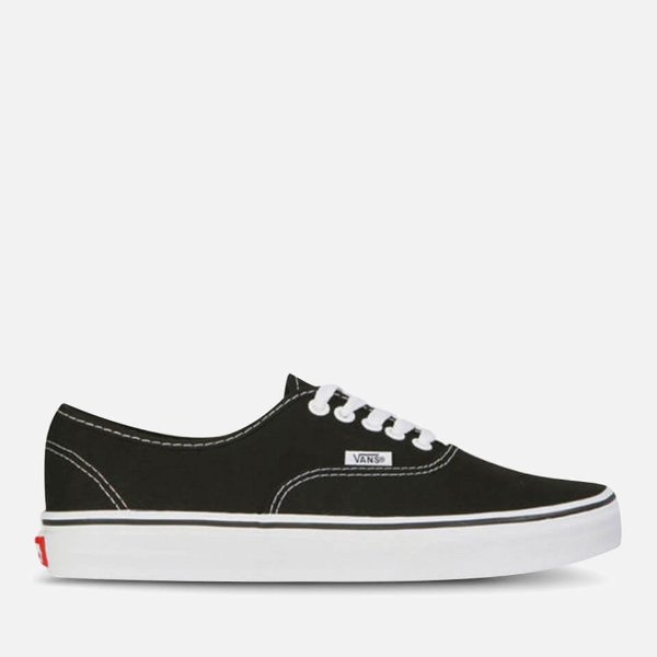 Authentic Canvas Trainers - Black/White - UK 3