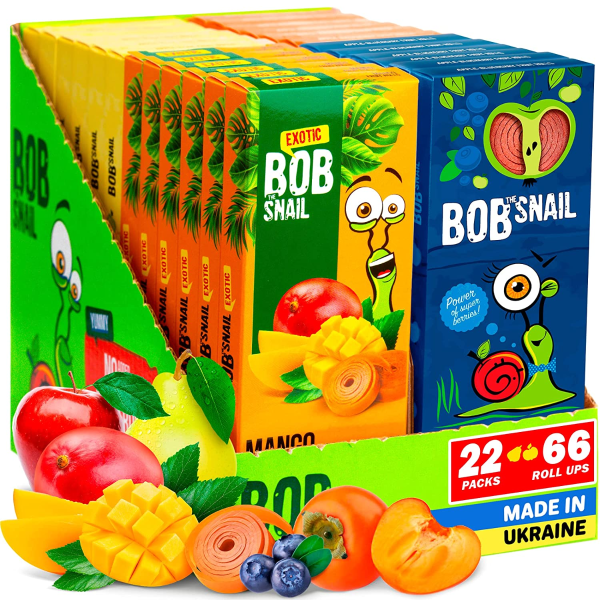 Bob Snail 无糖混合口味健康零食水果卷66个