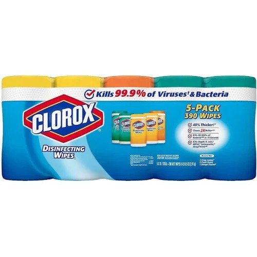 Clorox Disinfecting Wipes, Variety Pack - 5 pack, 78 sheets each