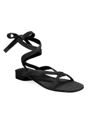 Bonham Suede Criss-Cross Ankle Wrap Sandals