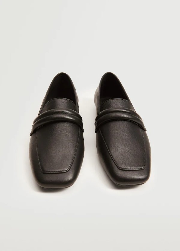 Leather penny loafers - Women | MANGO OUTLET USA