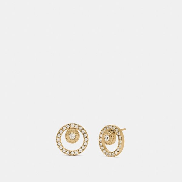 Open Circle Halo Stud Earrings