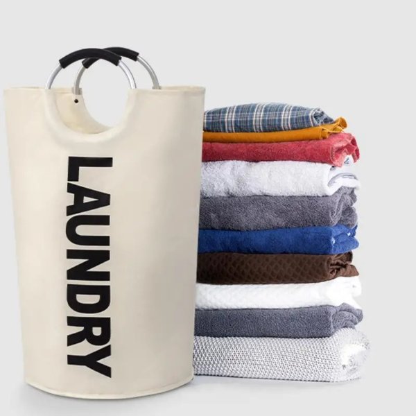 1pc Portable Laundry Storage Bag Letter Print Dirty Clothes Basket | High-quality & Affordable | Temu