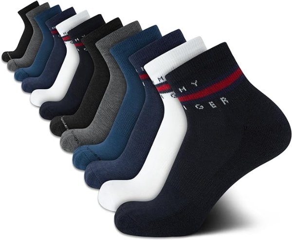 Men's Socks - Cushion Quarter Cut Ankle Socks (12 Pack)