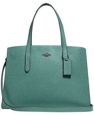 Charlie Medium Carryall in Pebble Leather & Reviews - Handbags & Accessories - Macy's