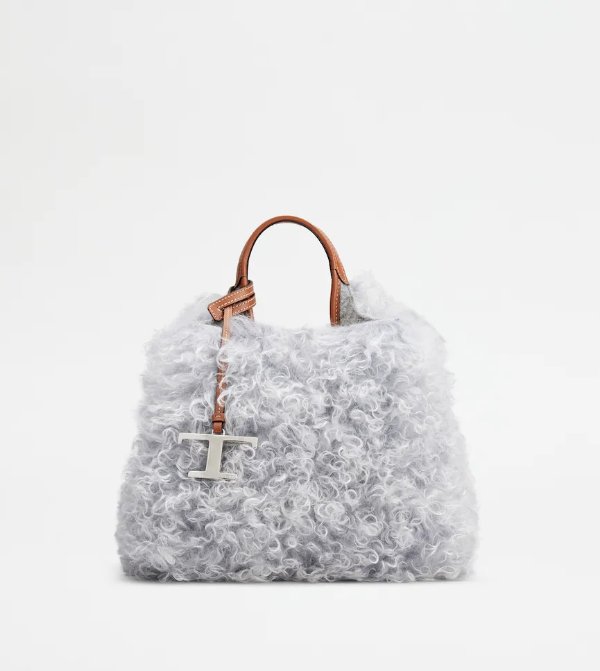 Bag in Mohair and Leather Mini