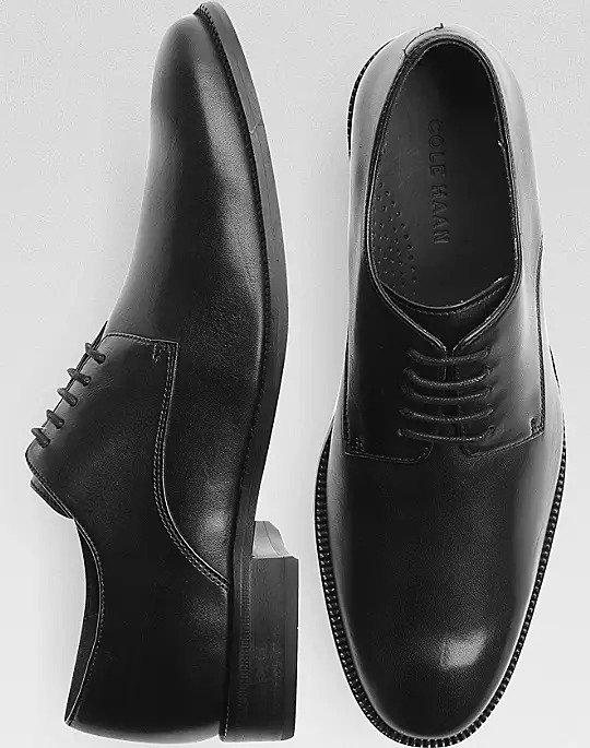 Williams Black Plain Toe Oxford Shoes
