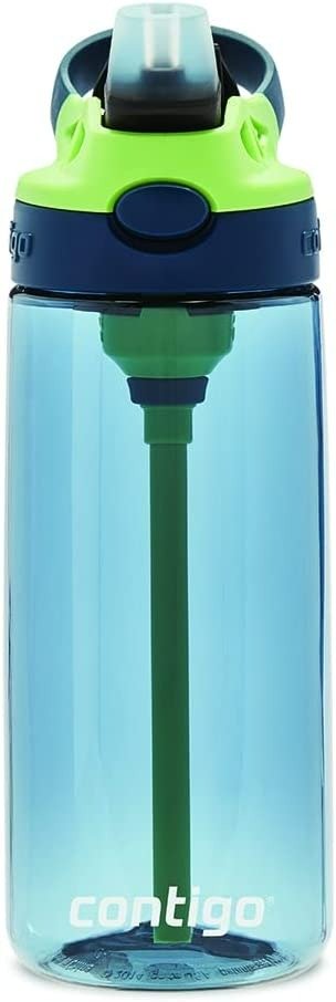 Kids Water Bottle with Redesigned AUTOSPOUT Straw, 20 oz., Blueberry & Green Apple