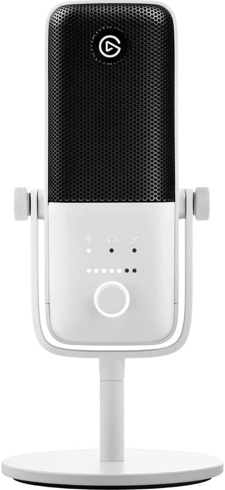 Wave:3 White - Premium Studio Quality USB Condenser Microphone for Streaming, Podcast, Gaming and Home Office, Free Mixer Software, Anti-Distortion, Plug ’n Play, for Mac, PC
