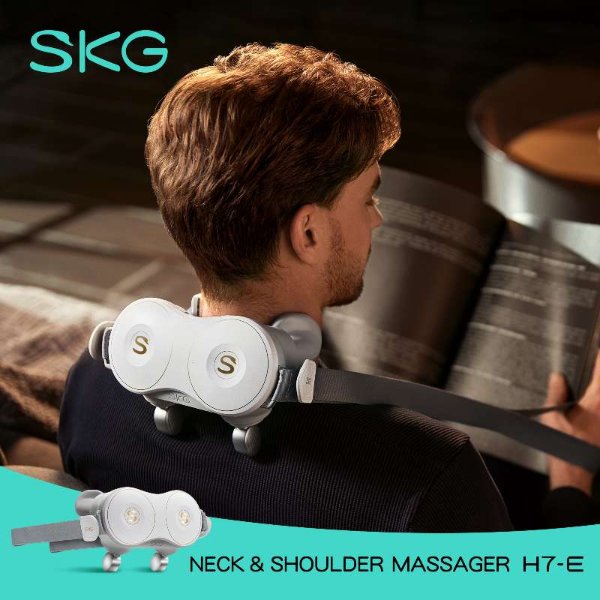 Neck Massager, H7 Shiatsu Neck and Shoulder Massager with Heat for Pain Relief Deep Tissue, Electric Kneading Massager with 4 Heating Levels and Massage Modes to Relax at Home, Office,