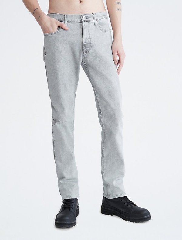 Slim Straight Fit Tinted Stone Jeans | Calvin Klein