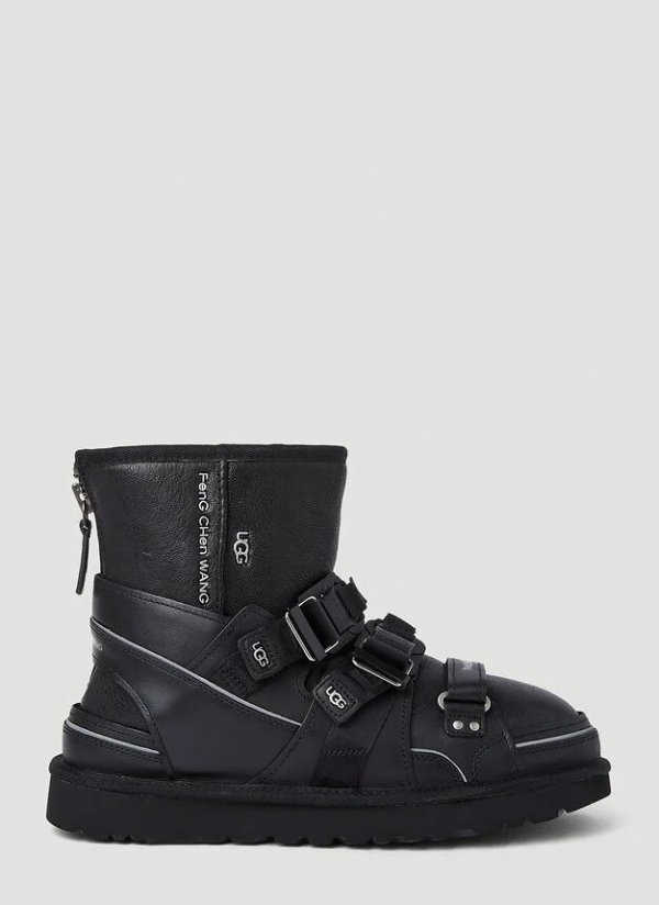 Modular Sandal Boots in Black