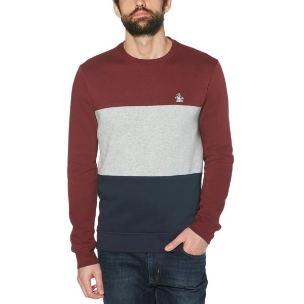 Color Block Fleece Sweatshirt