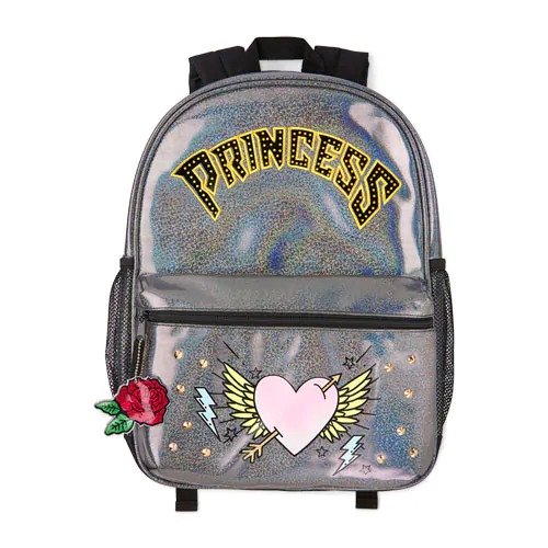 Girls Embellished 'Princess' Holographic Backpack