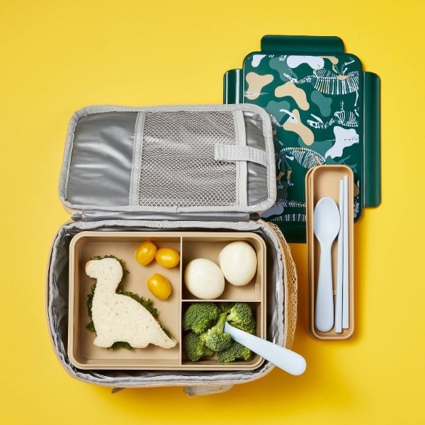午餐饭盒+餐包+餐具套装