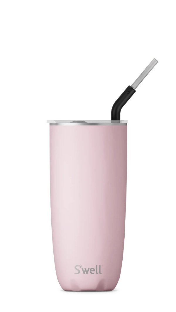Pink Topaz Tumbler with Straw