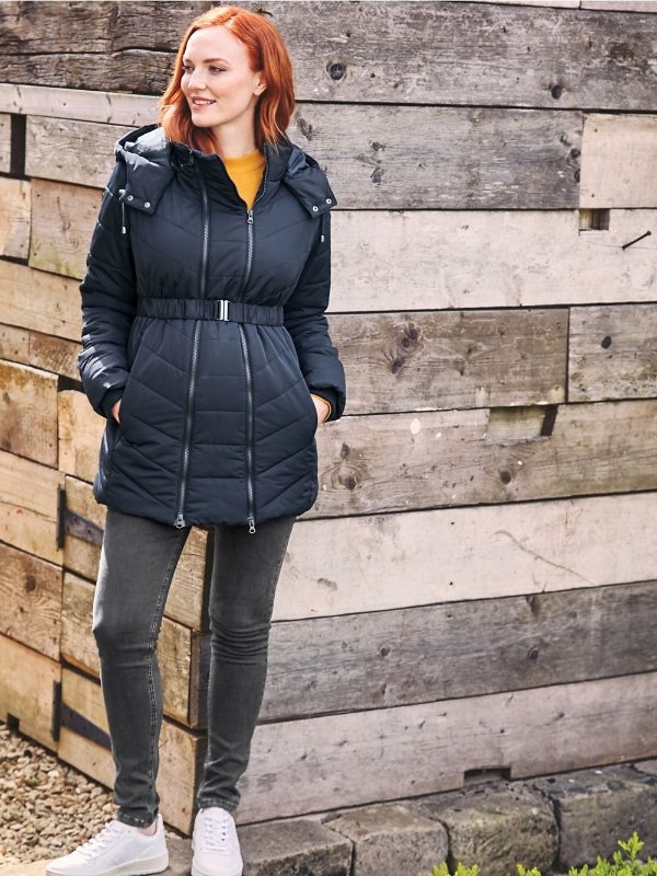 Navy 2-in-1 Maternity Puffer Jacket