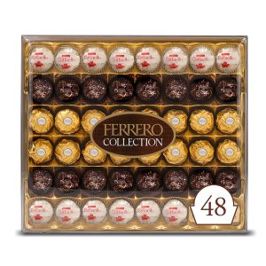 Ferrero Rocher Collection, Fine Hazelnut Milk Chocolates, 48 Count