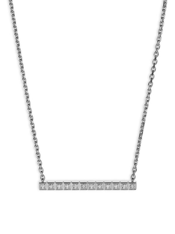 Collier Ice Cube 18K White Gold & Diamond Necklace