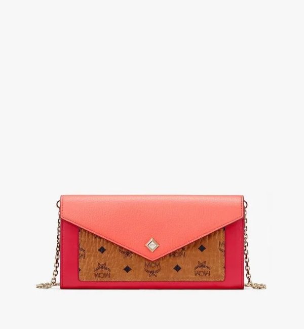 Love Letter Crossbody Wallet in Color Block Leather
