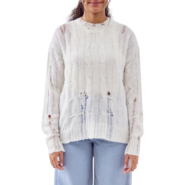 BDG Distressed Cable Stitch Sweater