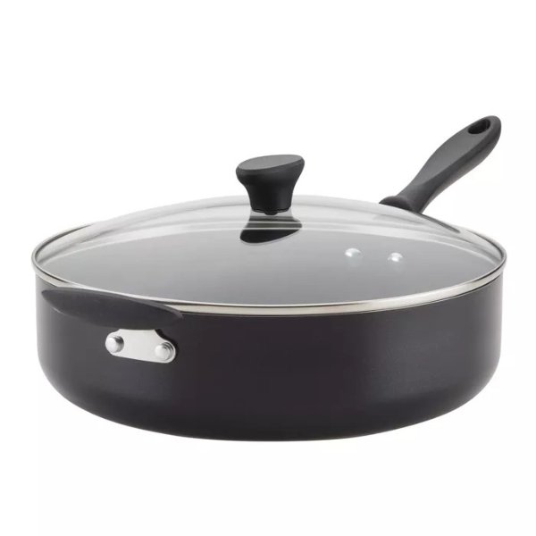 Reliance 6qt Covered Saute Pan with Helper Handle Black