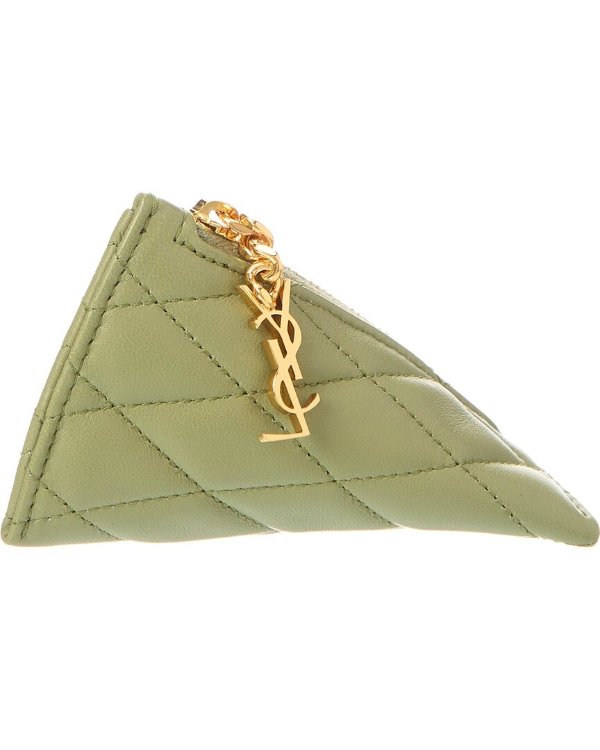 Berlingo Quilted Leather Charm / Gilt